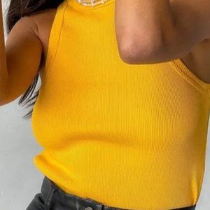 Yellow Sleeveless Cami Top